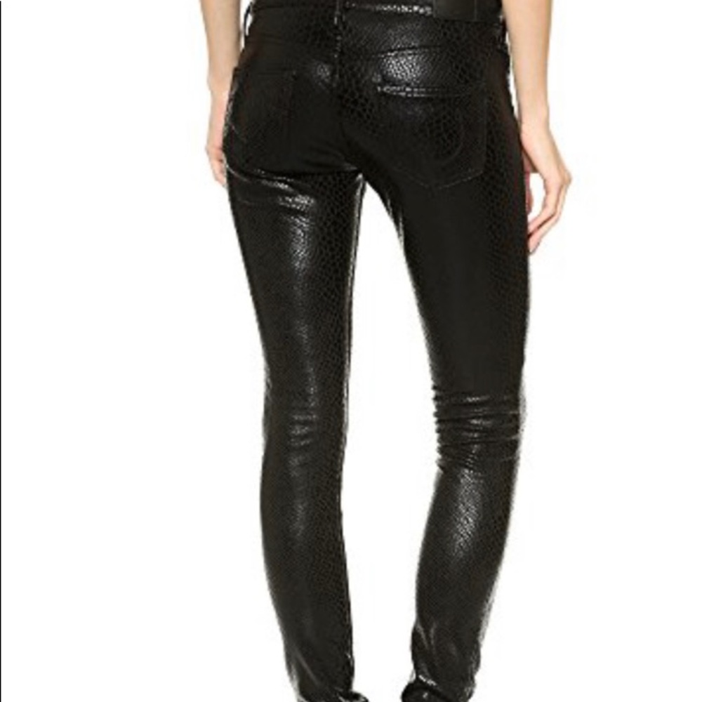 True Religion Casey Black Python Snake Super Skin… - image 4